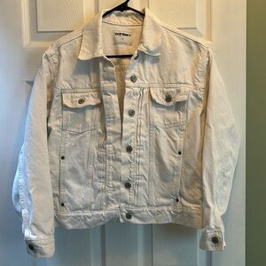 NWOT white denim jacket